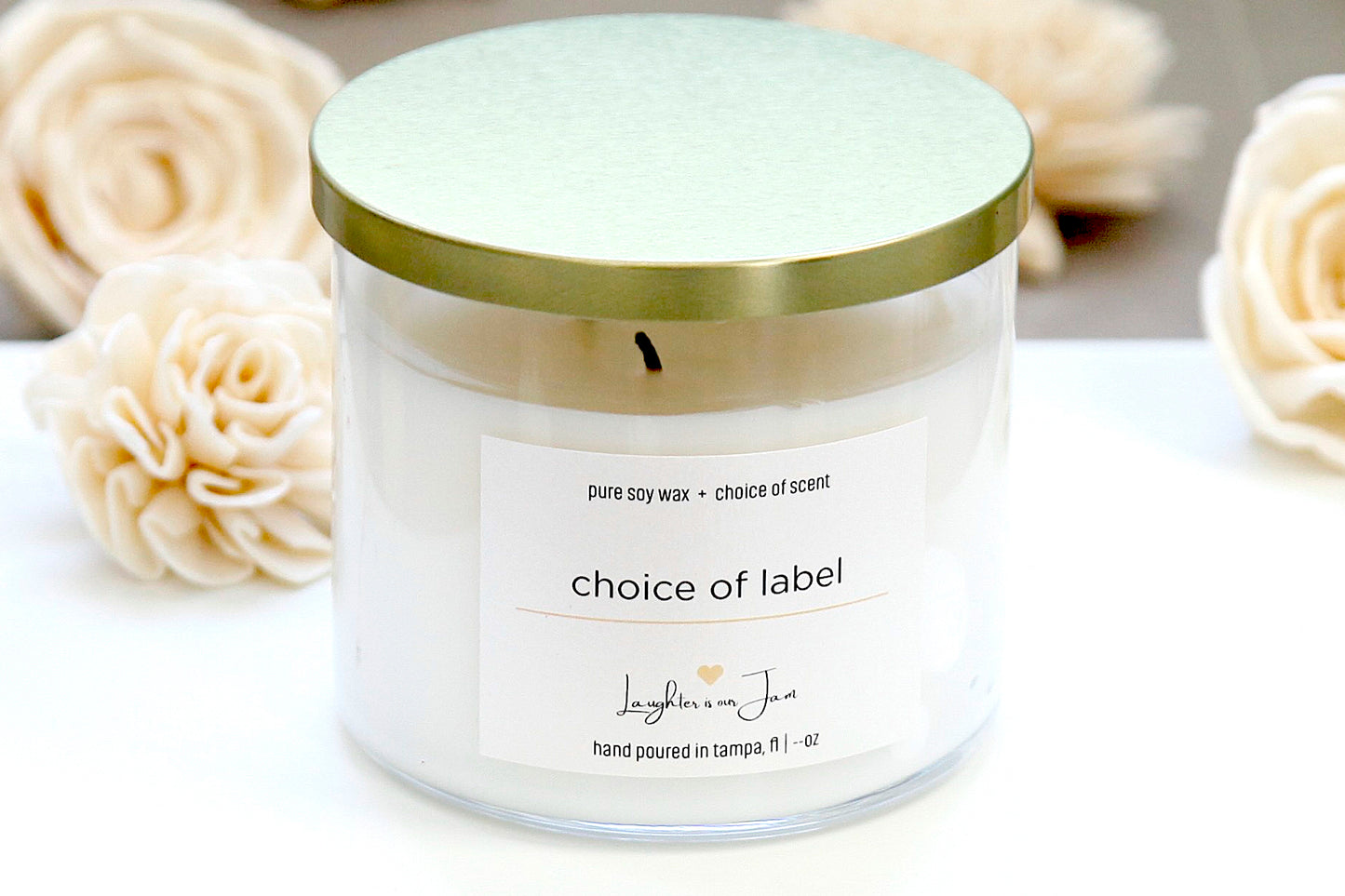 18 ounce candle | custom label
