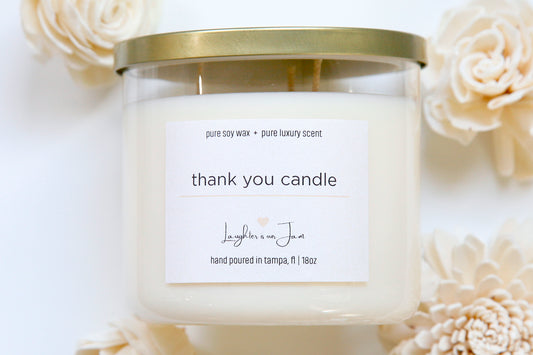 18 ounce candles | thank you candle