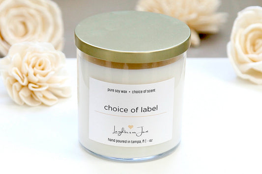 10 ounce candle | custom label