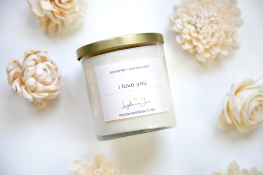 10 ounce candles | i love you