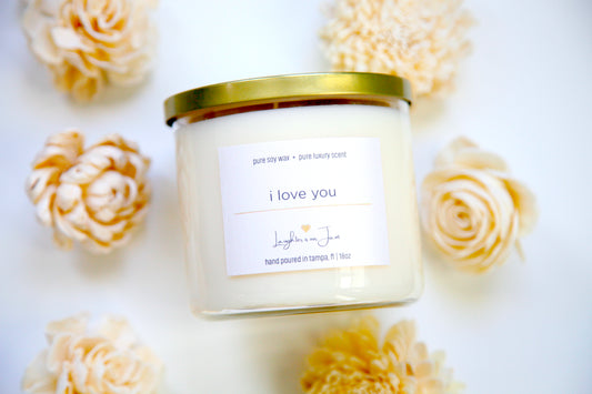 18 ounce candles | i love you