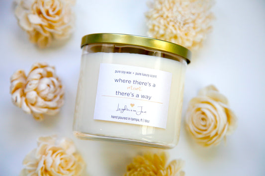18 ounce candles | where there's a mom there's a way